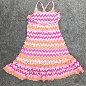 Juicy Couture pink and orange cotton strap dress